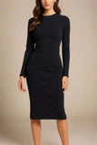 Dee Long Sleeve Bandage Dress Classic Black