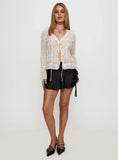 Sainz Frill Long Sleeve Top Cream