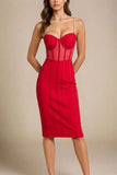 Leah Bodycon Dress Lipstick Red