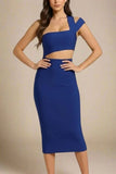 Molly Bandage Midi Dress Navy Blue
