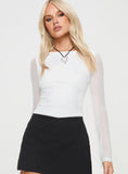 Lukea Long Sleeve Bodysuit White