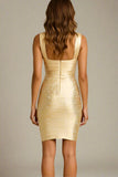 Ciara Bandage Mini Dress Gold Sale