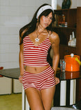 Miztaray Shorts Red Cream Stripe