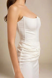 Hope Bodycon Wrap Maxi Dress White Pearl