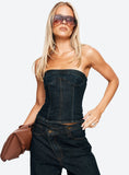 Sweetness Strapless Top Indigo