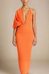 Blake Bandage Maxi Dress Apricot Orange