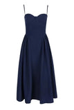 Everly Midi Dress Navy Blue Sale