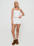 Take On Me Rib Top White