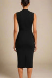 Grace Bandage Midi Dress Classic Black
