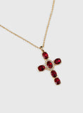 Jacintha Necklace Gold Red