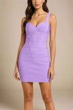 Madison Bandage Mini Dress Violet Purple Sale