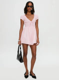 Wescott Stripe Playsuit Pink / White