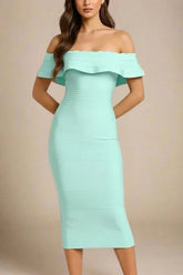 Billie Bandage Midi Dress Mint Green