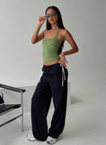 Sweet As Sugar Bow Pants Black White