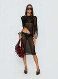 Luminous Midi Skirt Black