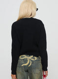 Rosalee Cardigan Black White