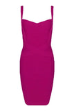 Heidi Bandage Mini Dress Magenta Pink