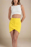 Jay High Waist Bandage Mini Skirt Sun Yellow