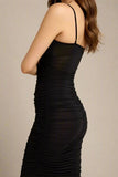 Zoe Bodycon Wrap Maxi Dress Classic Black