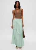 Yasemine Maxi Skirt Green White