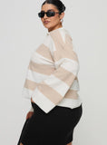 Rick Sweater White Beige Curve