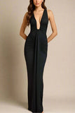 Bella Bodycon Wrap Maxi Dress Classic Black Sale