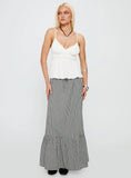 Modern Girl Maxi Skirt Black / White Gingham