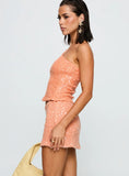 Zaraya Sequin Mini Skirt Orange
