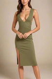 Pia Bandage Dress Olive Green