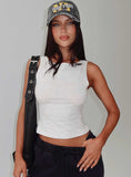 Bleeker High Neck Top Grey Marle