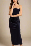 Hope Bodycon Wrap Maxi Dress Classic Black Sale