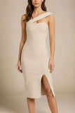 Gianna Bandage Dress Nude