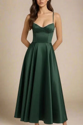 Mavis Midi Dress Emerald Green