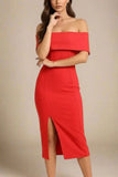 Kristina Bodycon Dress Dress Lipstick Red Sale