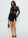 Best You Had Lace Long Sleeve Mini Dress Black