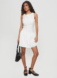 Square It Mini Dress White