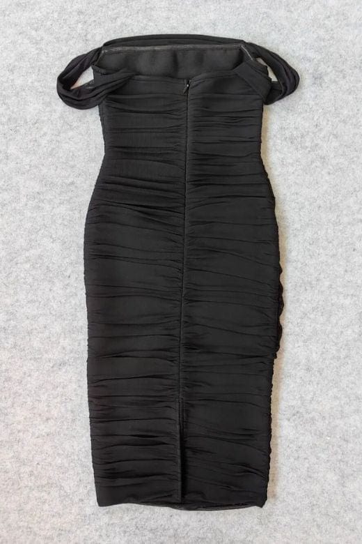 Zia Bodycon Wrap Dress Classic Black Sale