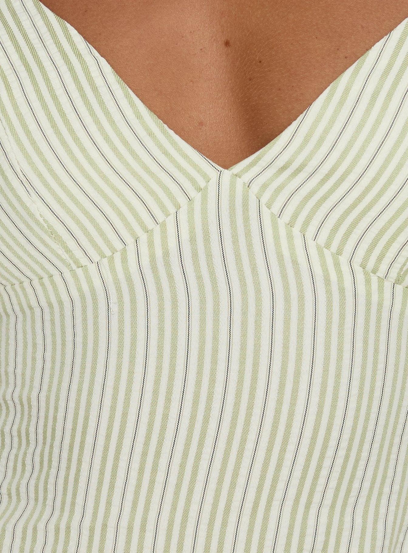 Candid Top Green Stripe