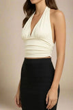 Aby Halter Top Butter Yellow