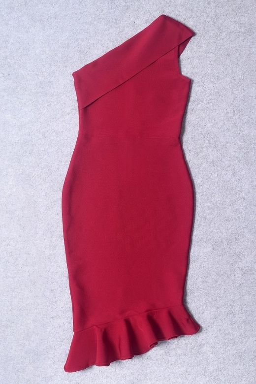 Avery Bandage Dress Red Wine