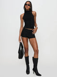 Minette Micro Shorts Black Pinstripe Tall