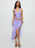 Rains And Pours Mesh Set Purple Floral