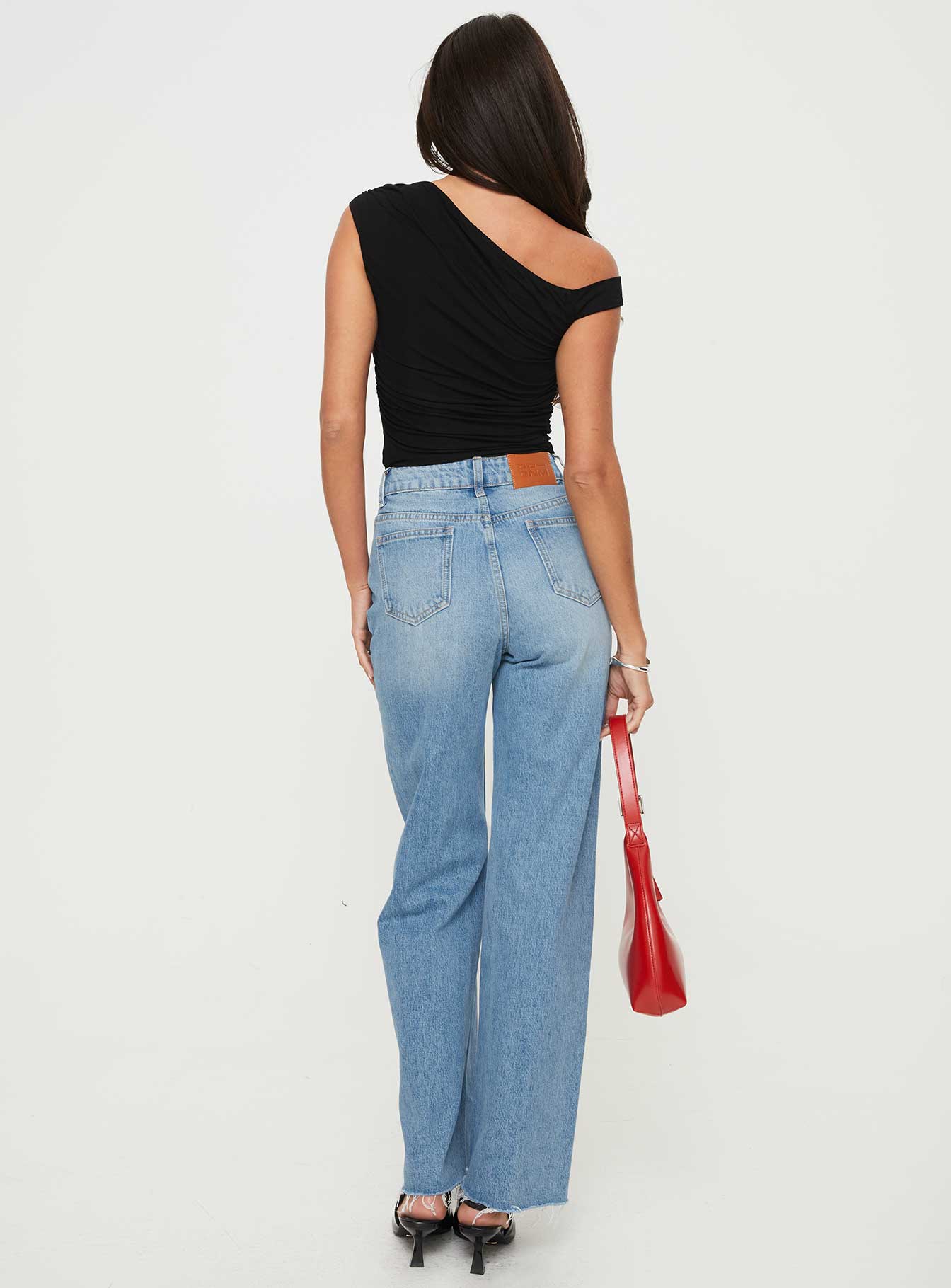 Henesey High Rise Straight Leg Jeans Mid Wash Tall
