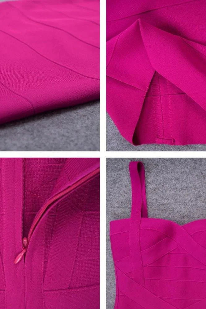 Heidi Bandage Midi Dress Magenta Pink Sale