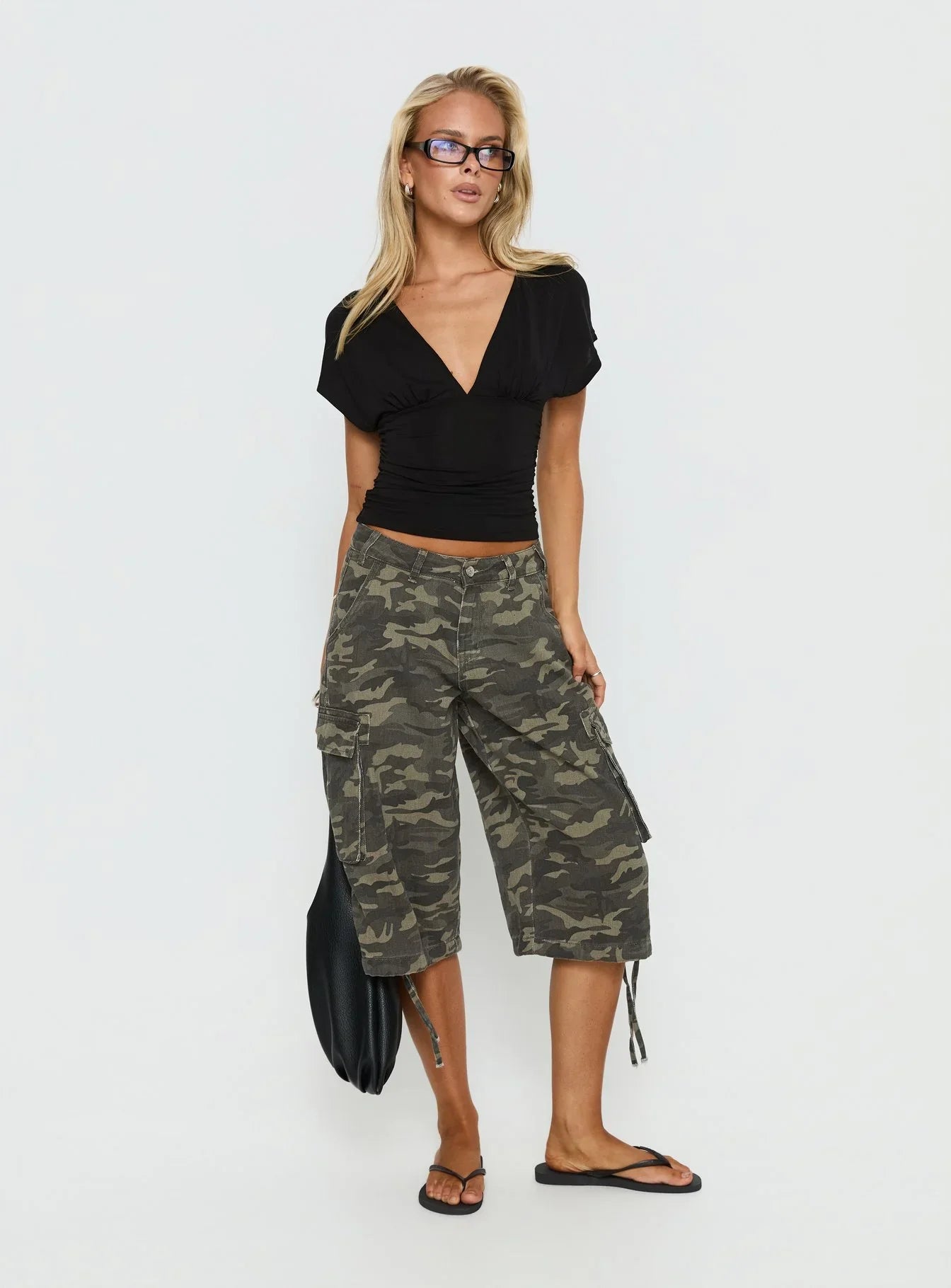 Hudsen Longline Cargo Shorts Camo