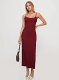 Elestria Maxi Dress Burgundy