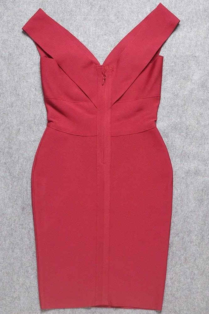 Ash Bandage Dress Red Wine Sale