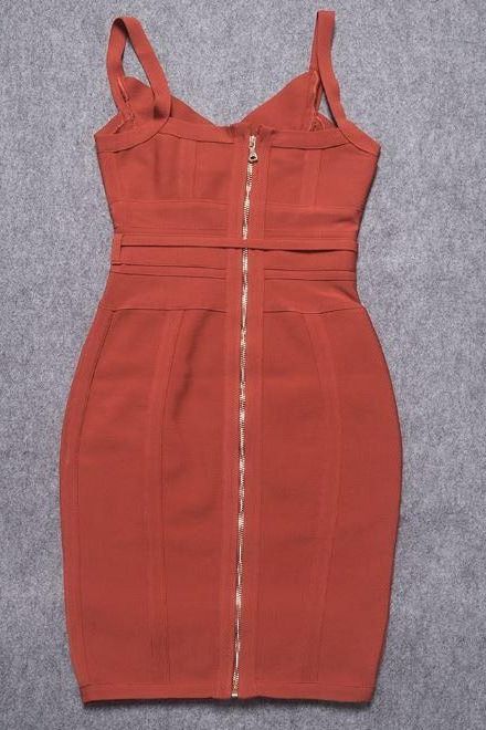 Bek Bandage Dress Burnt Orange