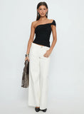 Keandra One Shoulder Top Black
