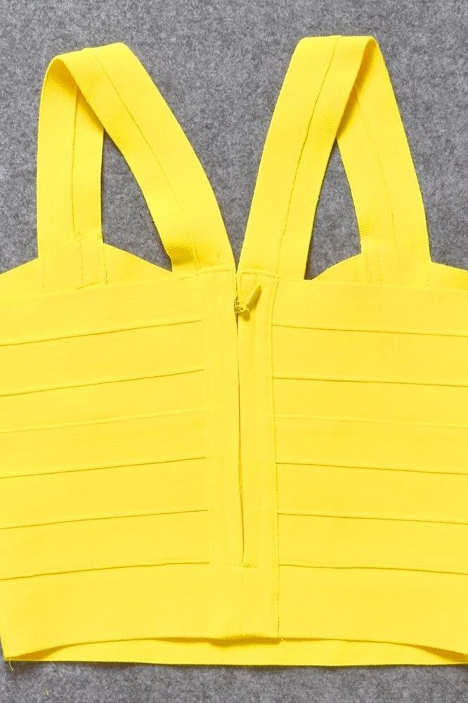 Jay Bandage Crop Top Sun Yellow